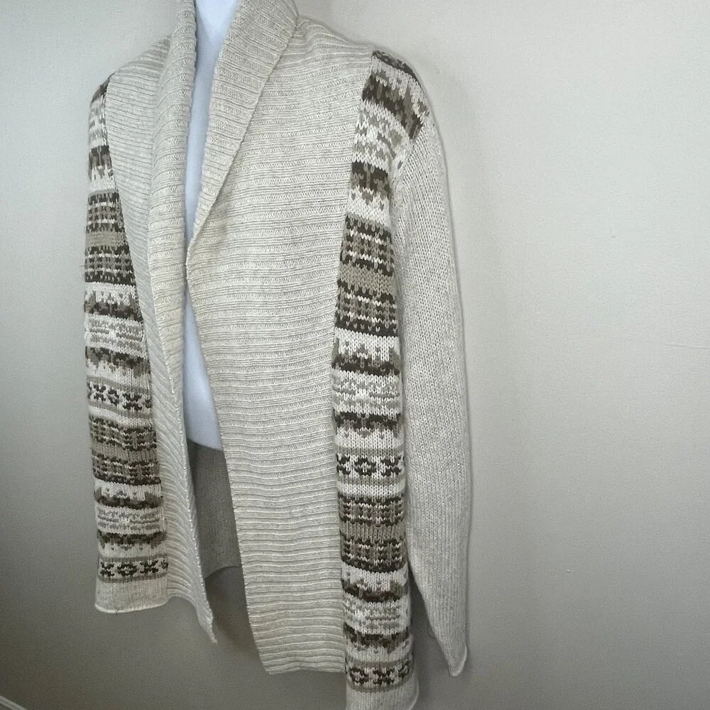 St Johns Bay Womens Shawl Collar Nordic Neutral Sweater 2X Cardigan Comfy Cozy - Picture 6 of 10